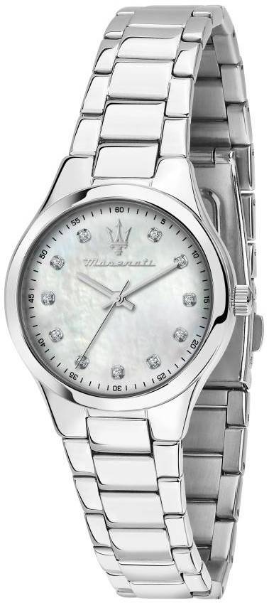 Maserati Attrazione Crystal Accents Stainless Steel Mother Of Pearl Dial Quartz R8853151504 Women's Watch