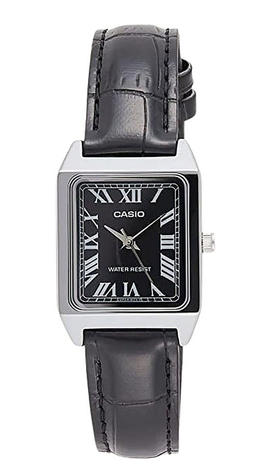 Casio Standard Analog Leather Strap Black Dial Quartz LTP-V007L-1B Women's Watch