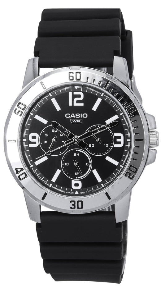 Casio Standard Analog Resin Strap Black Dial Quartz MTP-VD300-1B MTPVD300-1B Men's Watch