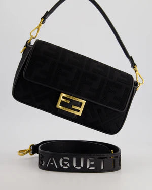 *LIMITED EDITION* FENDI BLACK FABRIC BAGUETTE BAG