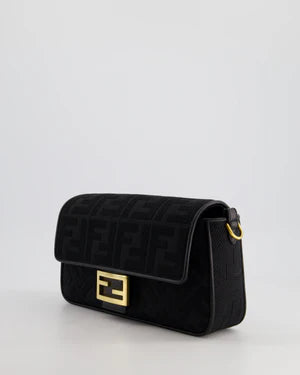 *LIMITED EDITION* FENDI BLACK FABRIC BAGUETTE BAG