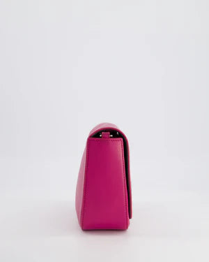 FENDI BRIGHT PINK LEATHER SHOULDER BAG