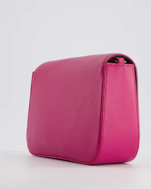 FENDI BRIGHT PINK LEATHER SHOULDER BAG