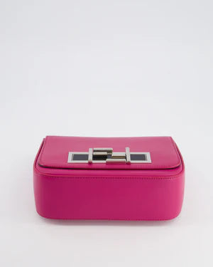 FENDI BRIGHT PINK LEATHER SHOULDER BAG