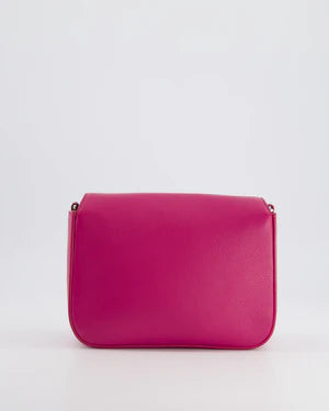 FENDI BRIGHT PINK LEATHER SHOULDER BAG