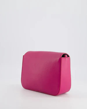 FENDI BRIGHT PINK LEATHER SHOULDER BAG