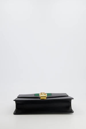 GUCCI BLACK LEATHER SMALL SYLVIE BAG