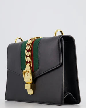 GUCCI BLACK LEATHER SMALL SYLVIE BAG