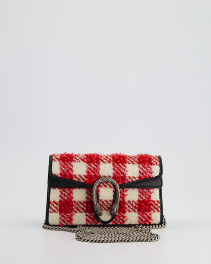 GUCCI BLACK, RED, CREAM  CLUTCH BAG