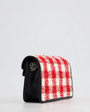 GUCCI BLACK, RED, CREAM  CLUTCH BAG