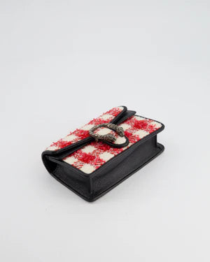 GUCCI BLACK, RED, CREAM  CLUTCH BAG