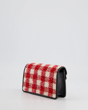 GUCCI BLACK, RED, CREAM  CLUTCH BAG