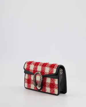 GUCCI BLACK, RED, CREAM  CLUTCH BAG