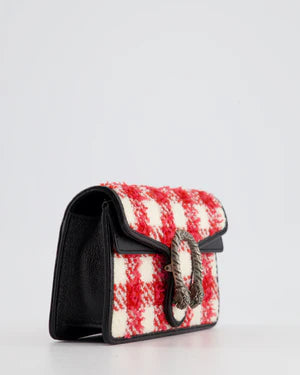 GUCCI BLACK, RED, CREAM  CLUTCH BAG