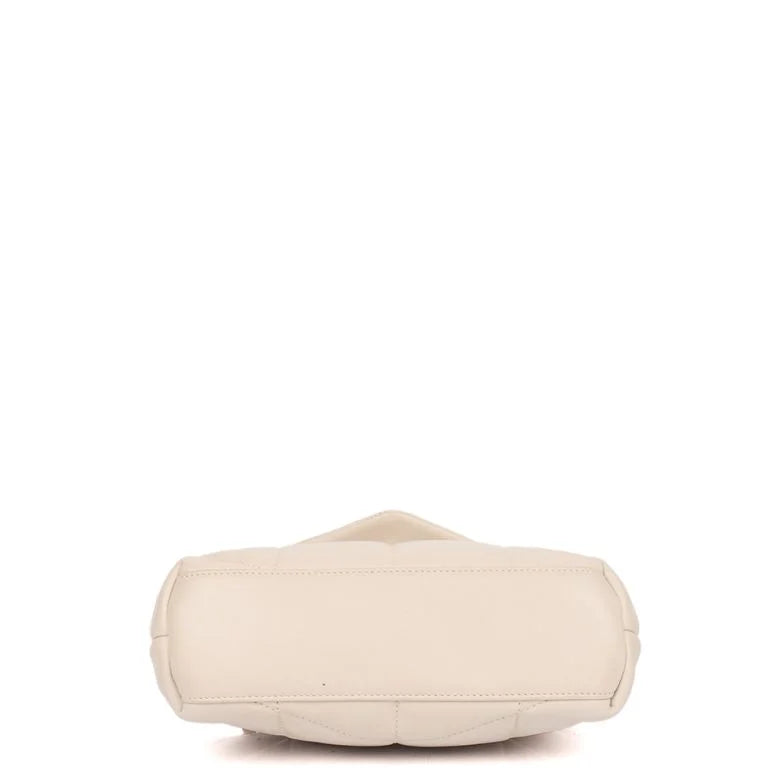 Saint Laurent Puffer - Small in Neutral, Calfskin Leather